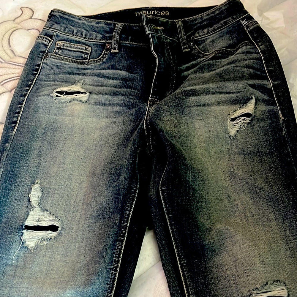 Denim distress jeans